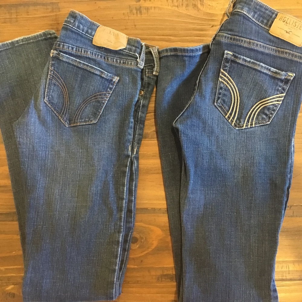 Hollister, size 0 stretch straight leg and size 0 boot cut